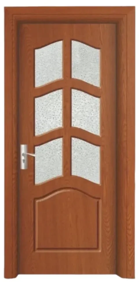 Usa Interior din MDF Novo Doors ND109, Cadru din Lemn Masiv, Geam Sablat, KIT COMPLET, Toc , Manere si balamale incluse (Culoare: Wenge, Dimensiune: