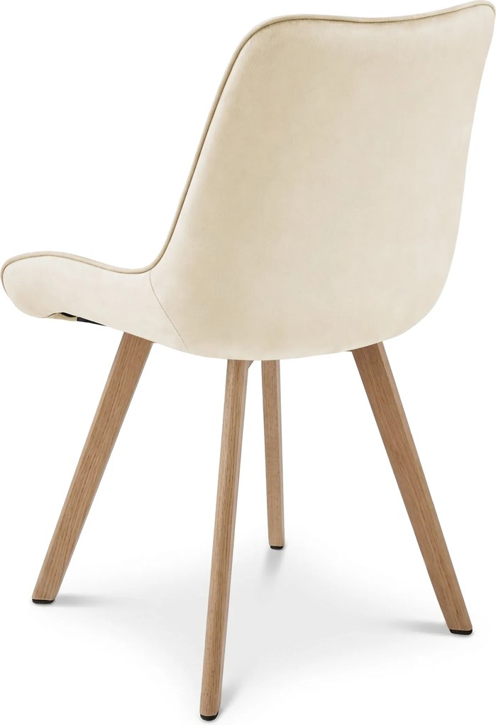 Scaun de dining SORIA VELVET, bej deschis