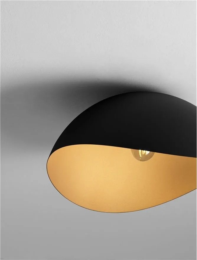 Lustra aplicata design decorativ OPSI negru/auriu D-50cm