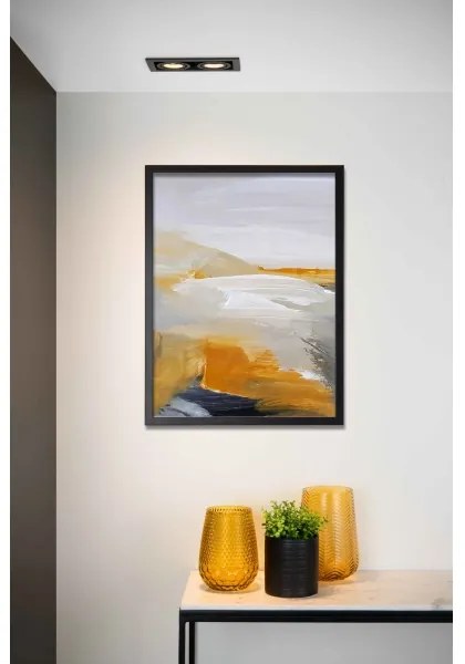 Corp de iluminat încastrat Lucide 09926/02/30 CHIMNEY 2xGU10/50W/230V negru