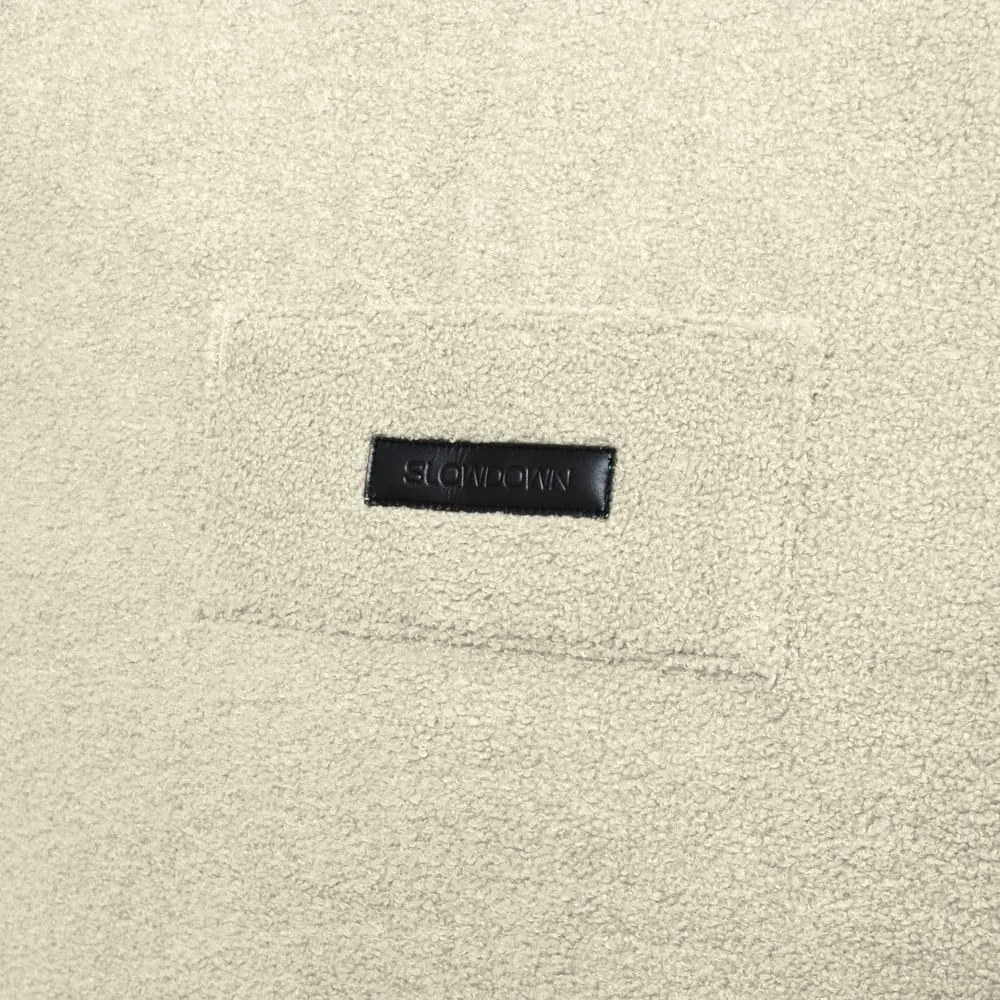 Fotoliu bean bag crem cu tapițerie din țesătură bouclé Sofa Snug – SLOWDOWN