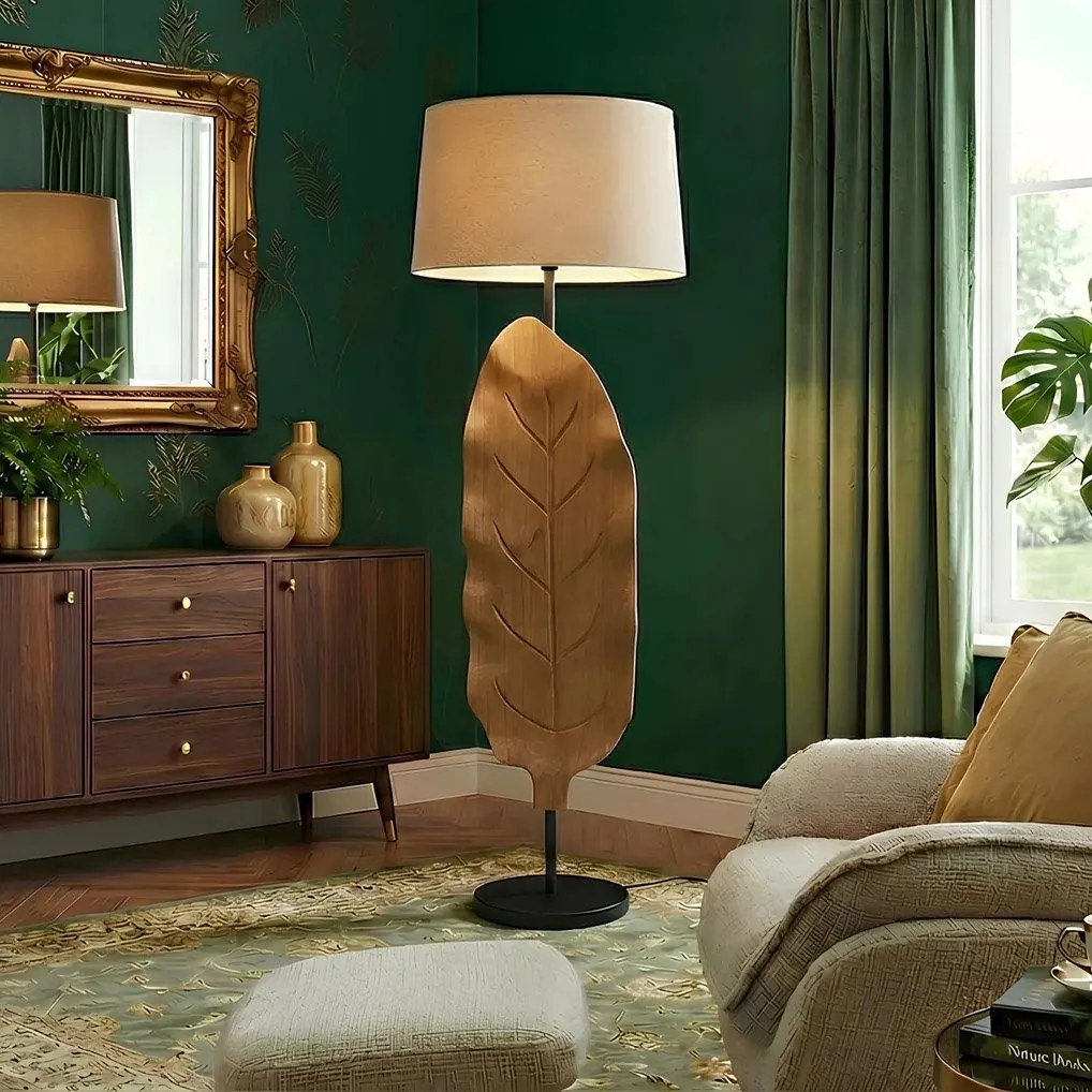 Lampadar, Lampa de podea din lemn LEAF 130cm
