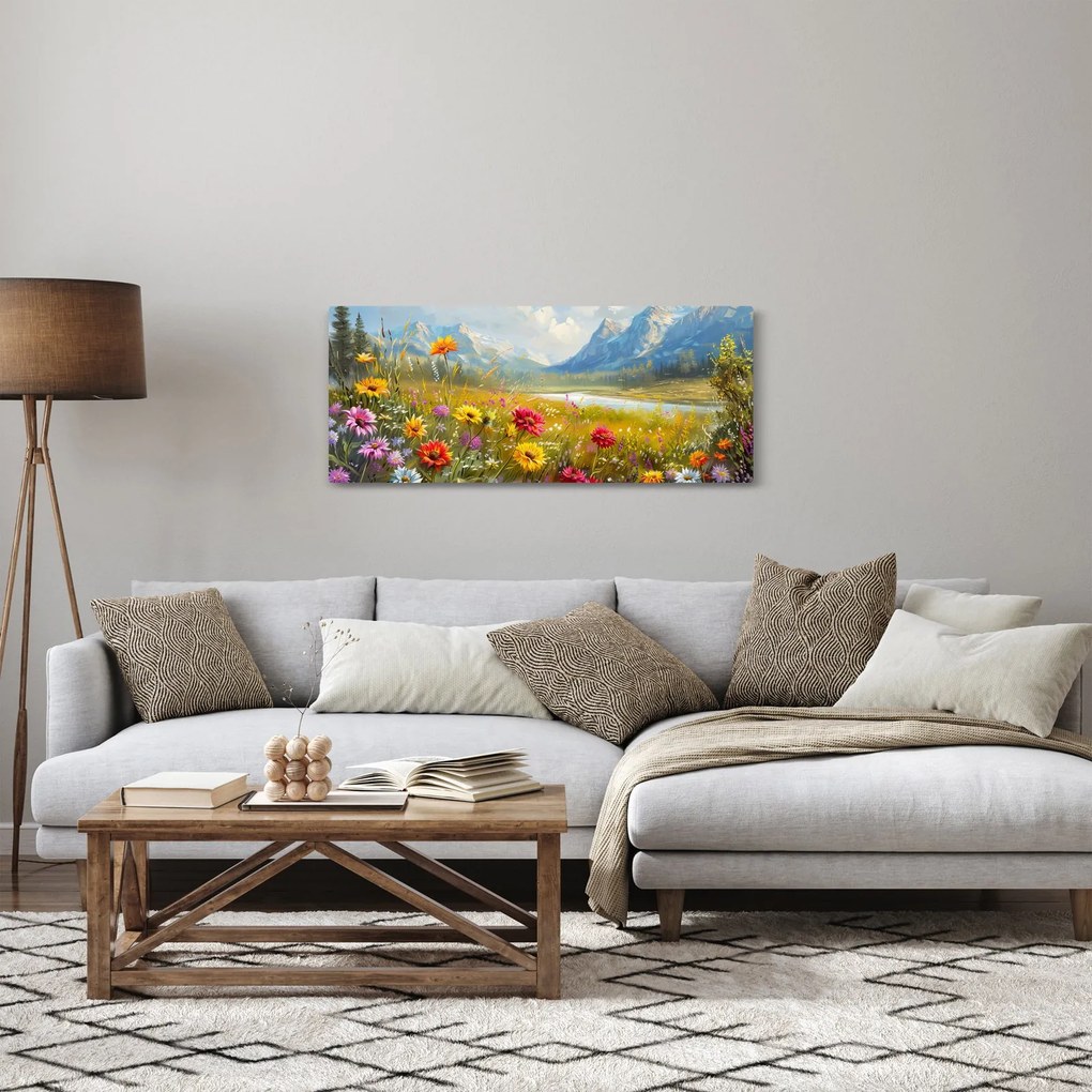 Tablou - Peisaj pictat (120x50 cm)
