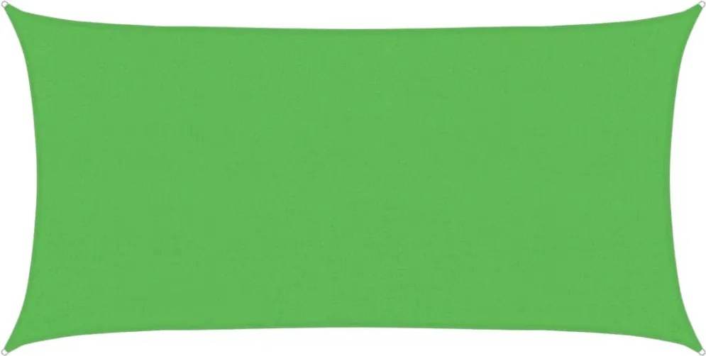 vidaXL Pânză parasolar verde dreptunghiular 2,5x5 m HDPE 160 g/m²