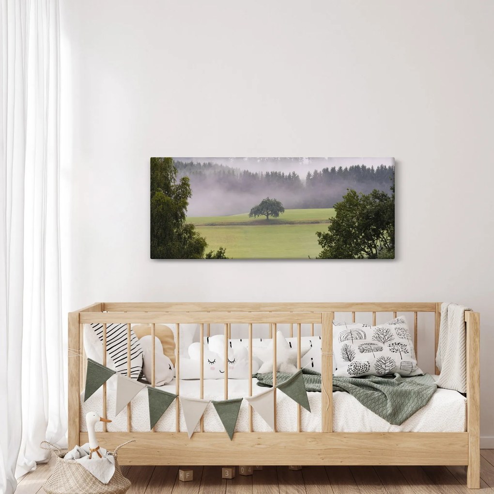 Tablou - Lunca cu copac (120x50 cm)