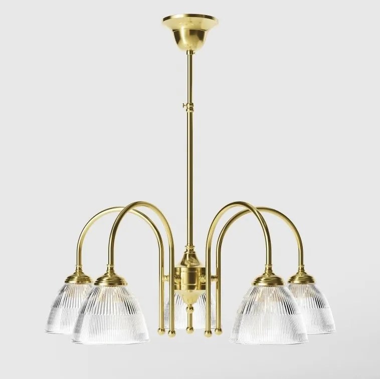 Candelabru stil neoclasic din alama si sticla Elide