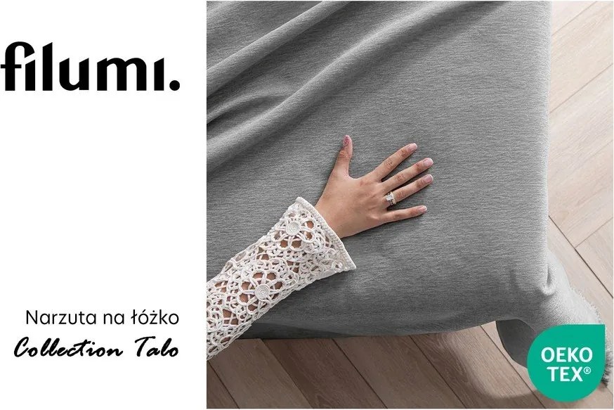 Cuvertură gri din janilie 220x240 cm Talo – Filumi