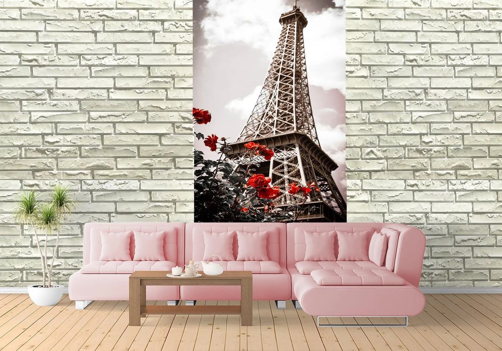 Fototapet, Rosul Trandafirilor si Turnul Eiffel  Art.060120