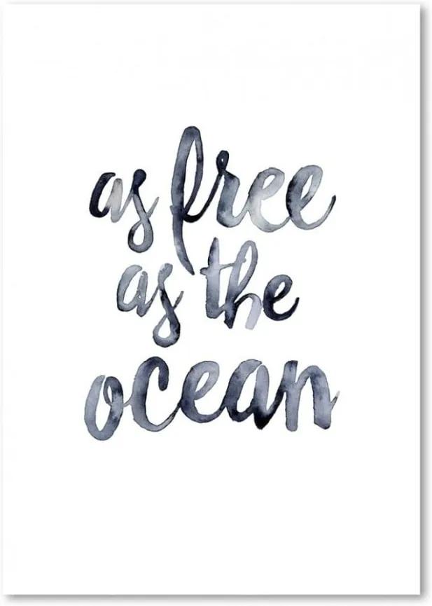 Poster Leo La Douce As Free As The Ocean, 29,7 x 42 cm