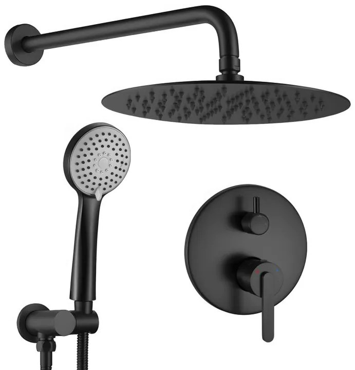 Set de dus incastrat Rea Ontario negru + BOX