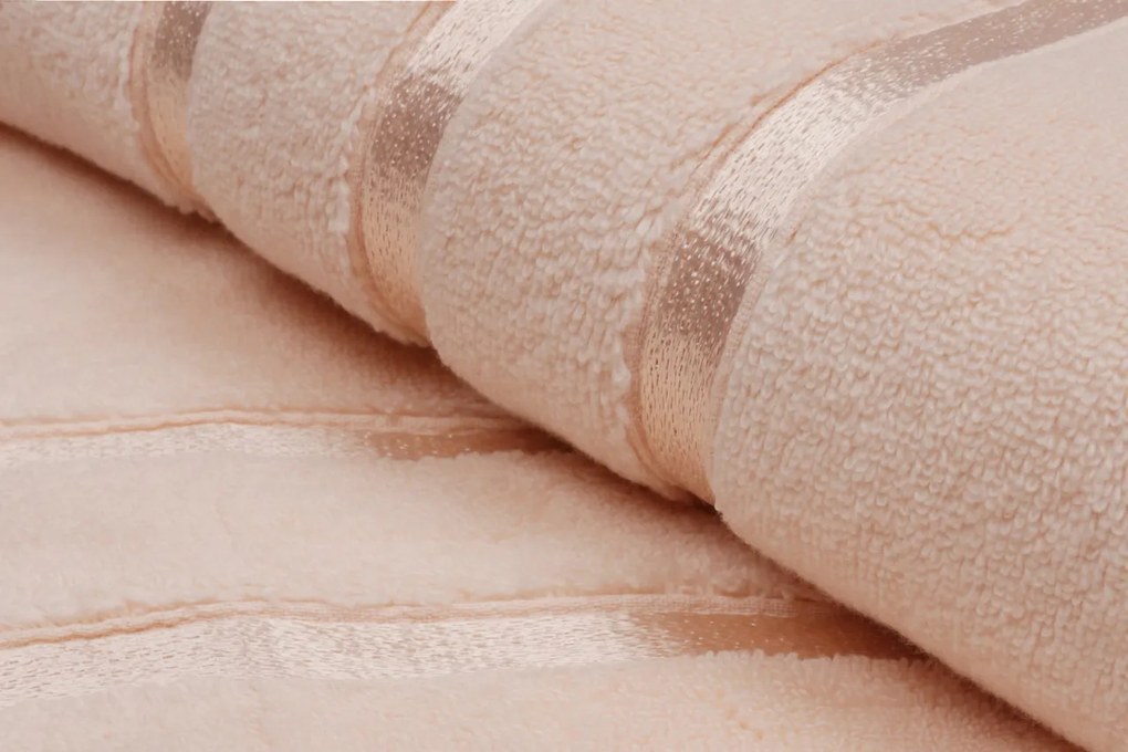 Set 2 Prosoape de baie Dolce, 70x140 cm, 100% Micro Bumbac, 560 gsm, Somon