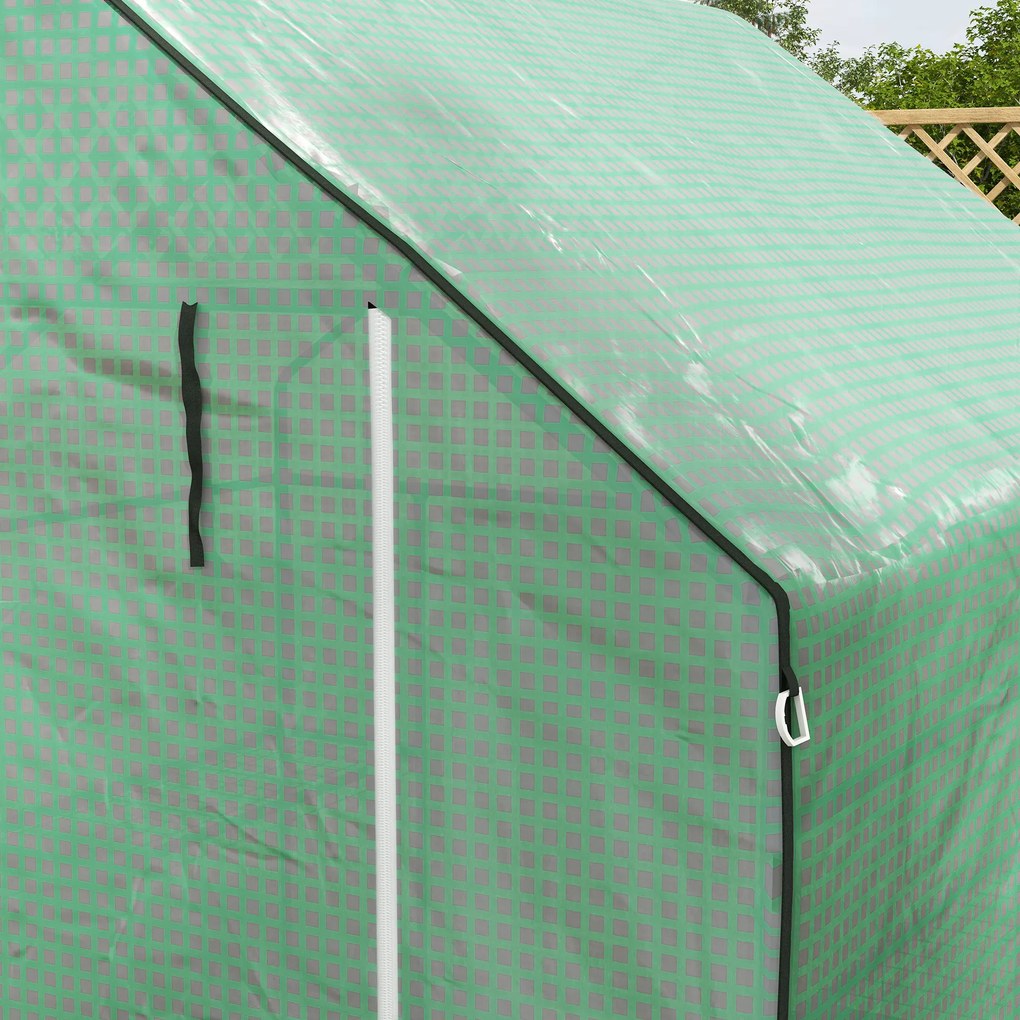 Outsunny Seră de grădină cu 1 ușă, 1 ferestre, rafturi 3 nivele pentru Legume Plante Flori Pânză PE 140 x 143 x 190 cm | Aosom Romania