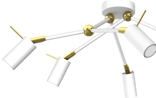 Spot IRIS 6xGU10/MR11/40W/230V alb/auriu