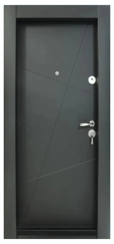 Usa metalica de apartament cu izolatie si vizor Novo Doors First Class NDS18, Cu toc imbracat si folie PVC, Deschidere Stanga Dreapta, Dimensiune