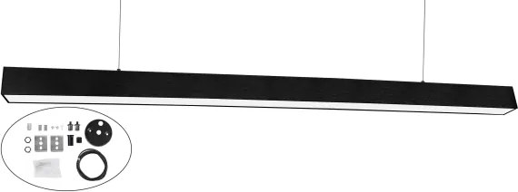 Top Light - corp de iluminat LED de tavan aplicat/suspendat HORIZON LED/40W/230V negru