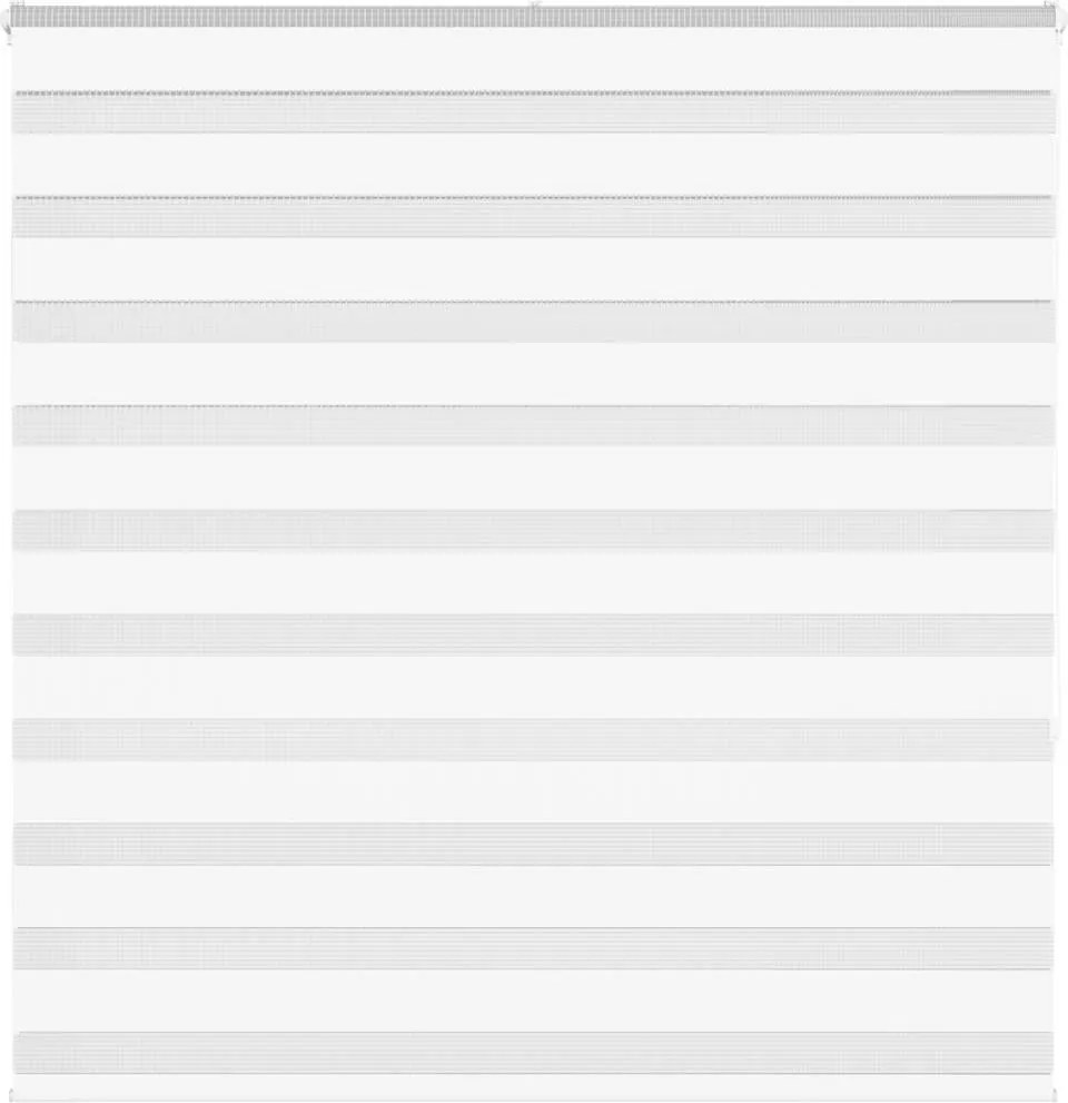 vidaXL Jaluzea tip zebra alb lățime țesătură 145,9 cm poliester