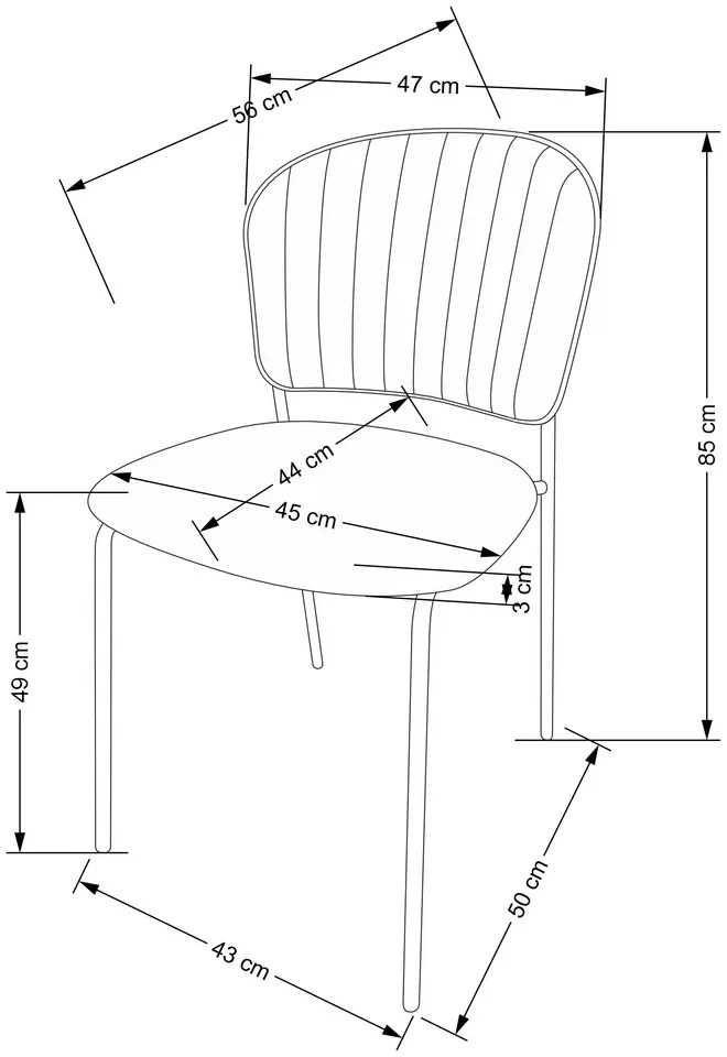 Scaun de bucaterie Lento, roz