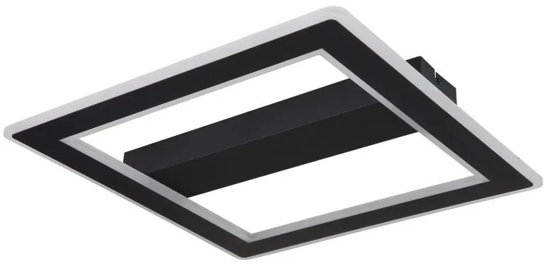 Plafoniera LED design modern Mattia negru mat 45x45cm