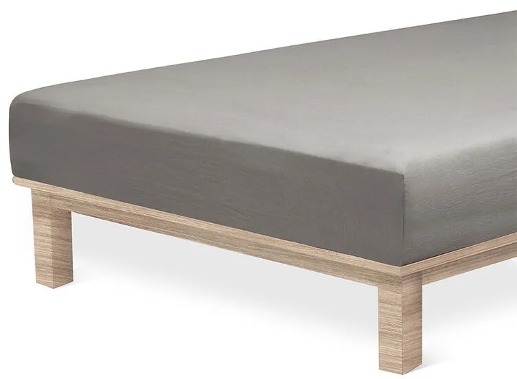 Cearșaf elastic jersey cu elastan antracit 90 x 200 cm