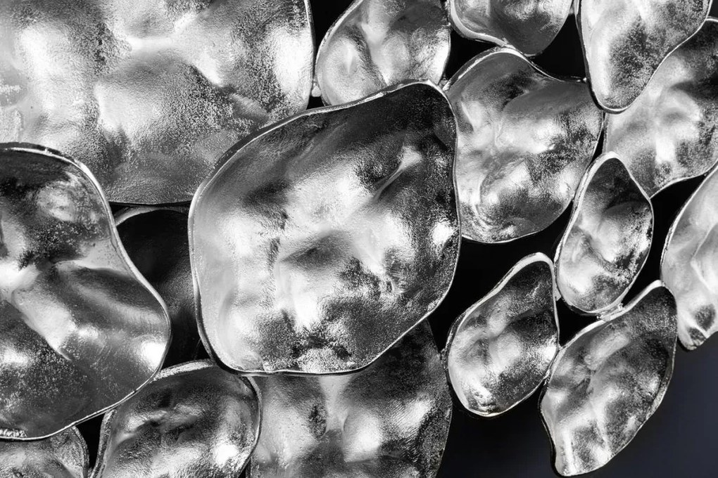 Decoratiune perete design modern VARIATION 100cm, argintiu