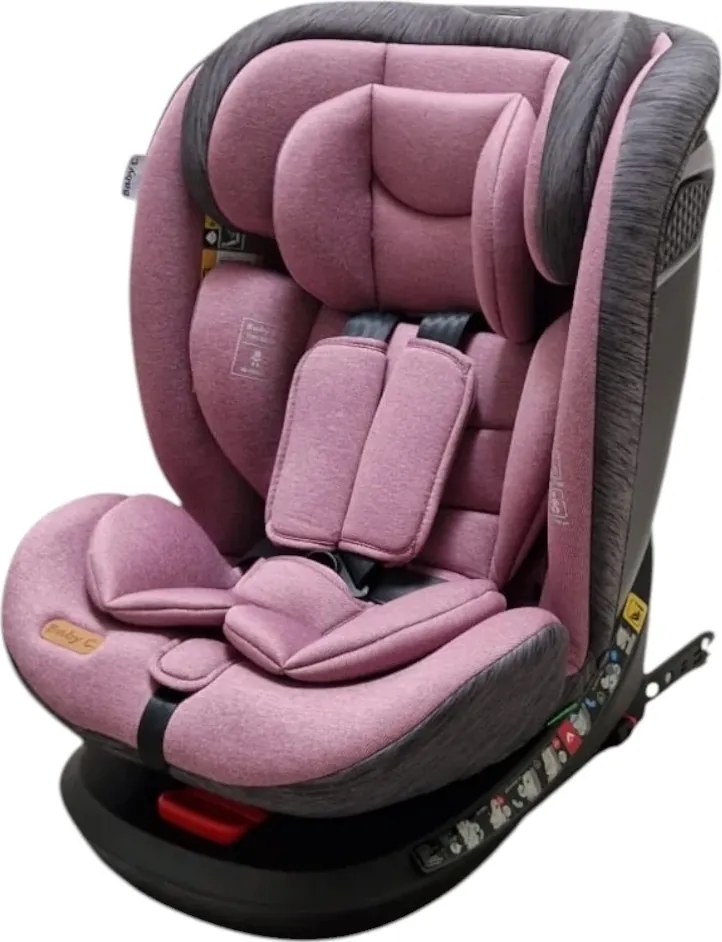 Scaun Auto cu Isofix Baby Care™ BS10P, Cu rotire 360 grade, Omologare R-129 i-Size, 0-36 kg, Tetiera reglabila, Transformabil in scoica auto, Sistem