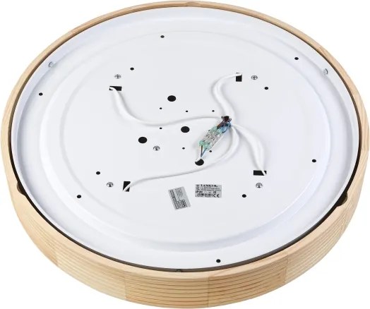 Plafonieră NATURAL MODERN cu 4 socluri E27 (15W, 230V), diametru 58 cm, din lemn de pin