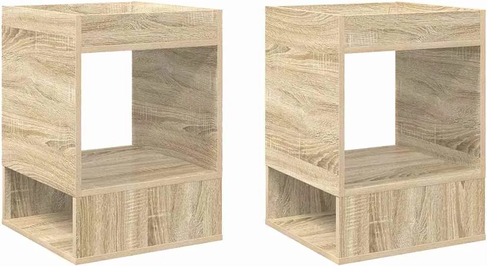 vidaXL Masă laterală 2 pcs Stejar Sonoma 40 x 40 x 56 cm Lemn compozit