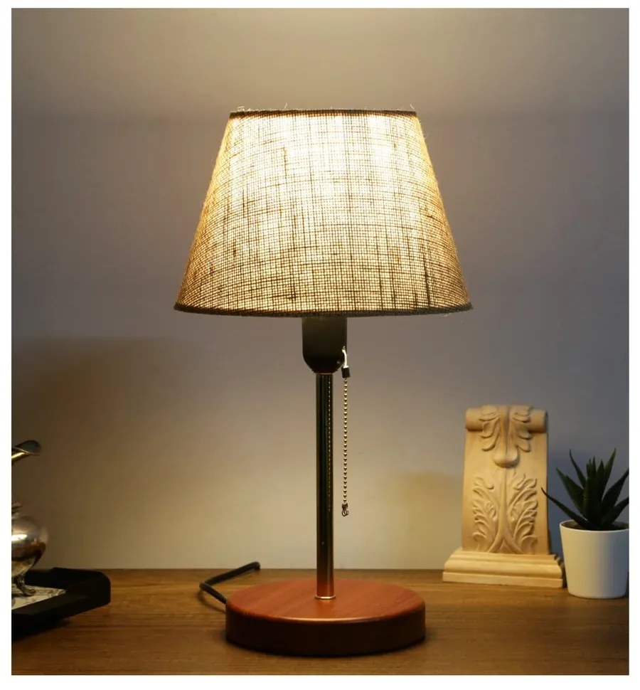 Veioză cu abajur textil (înălțime 14 cm) Mardin – Opviq lights