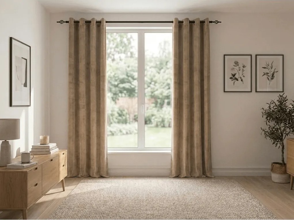 Draperie opaca ELVIO VELVET 140x250 cm, bej Agatat: Rejansa