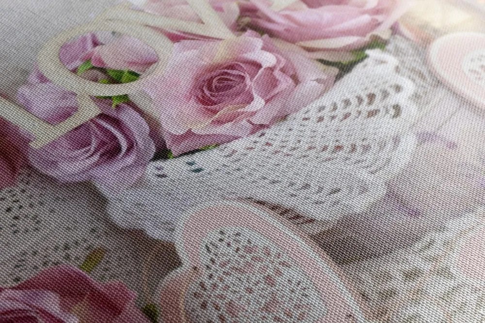 Tablou decor vintage cu inscripție Love