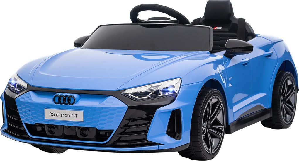 HOMCOM Mașinuta Electrica Copii cu Motor Dublu Mașină Electrică 12V 4,5Ah Suportă până la 25 kg 103x58x41 cm Albastră | Aosom Romania