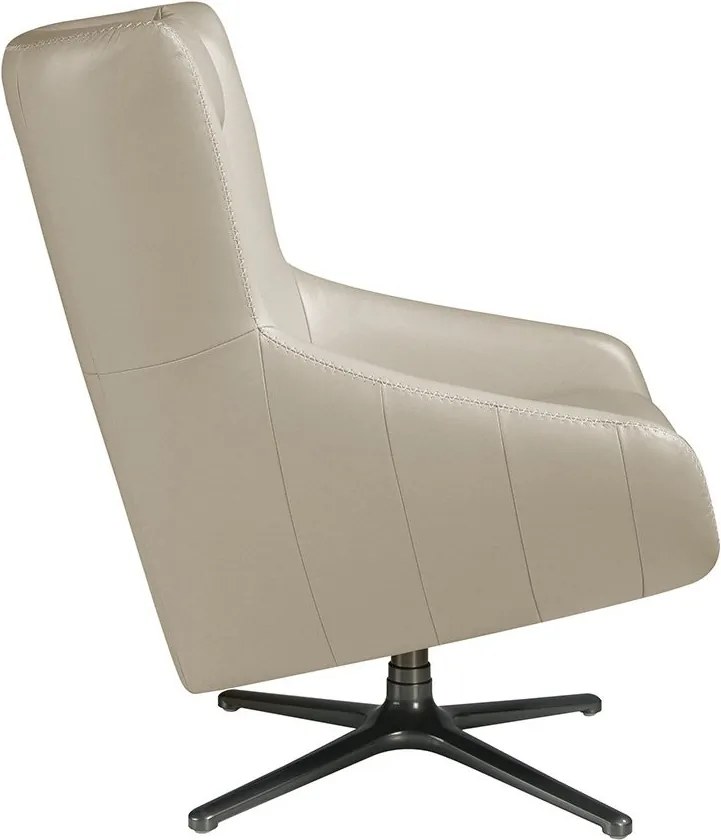 Fotoliu pivotant tapitat cu piele George