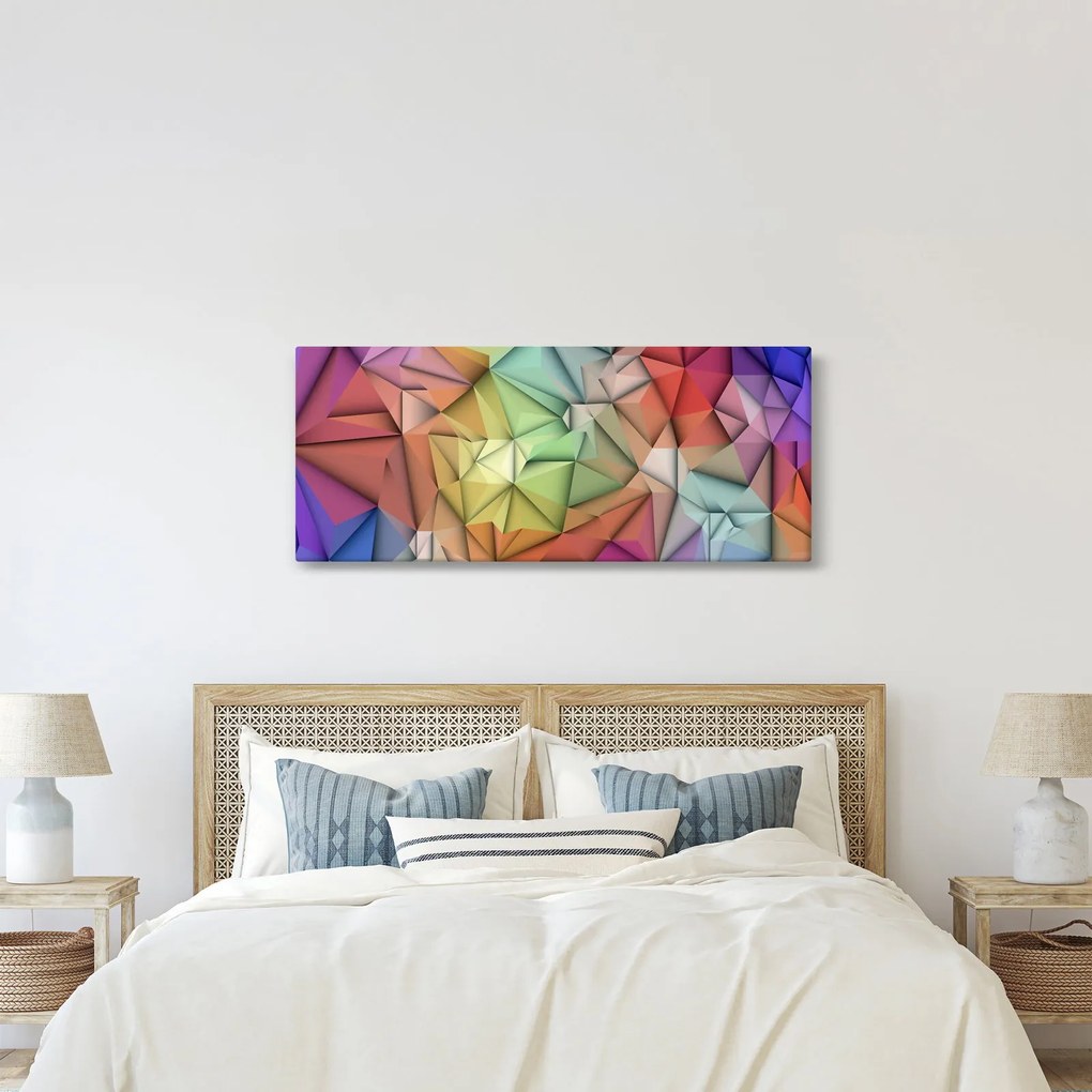 Tablou - Abstracția poligonală (120x50 cm)