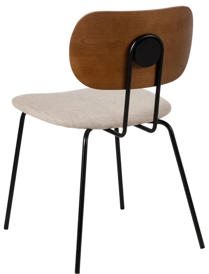 Scaune de dining maro/crem 4 buc. Cleo – Ixia