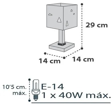 Dalber D-73241 - Veioză copii HELLO LITTLE 1xE14/40W/230V
