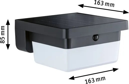 Paulmann 95748 - LED/2,3W IP44 Aplică solară de perete cu senzor ISLEEN 3,7/230V