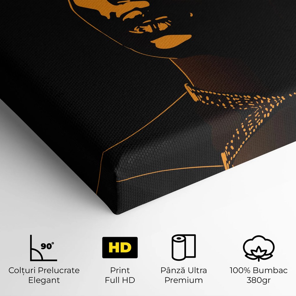 Tablou Canvas, 50x70cm, Dormitor si Living, Femei, Femei africane, African Yellow Light
