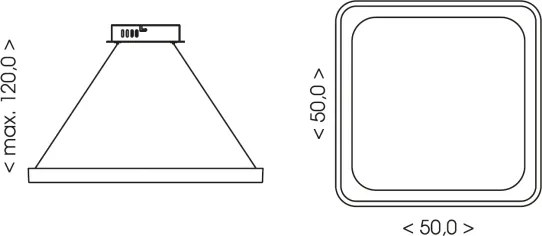 BRILAGI - lustră LED dimabilă suspendată pe cablu FALCON SLIM LED/50W/230V 50x50 cm bej + telecomandă