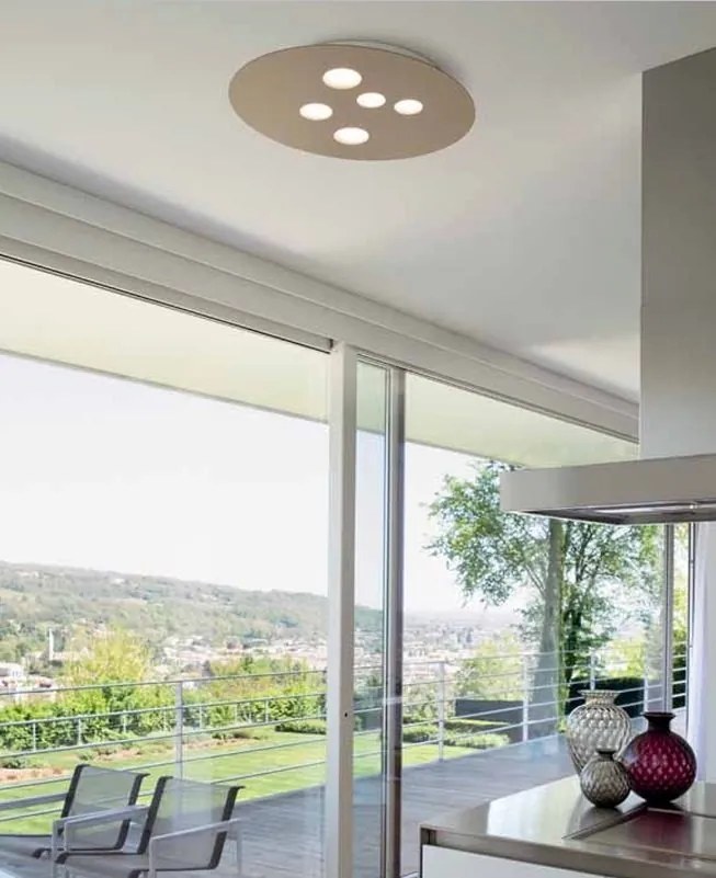 Plafoniera moderna Luna 60x72,5cm, alb sau gri