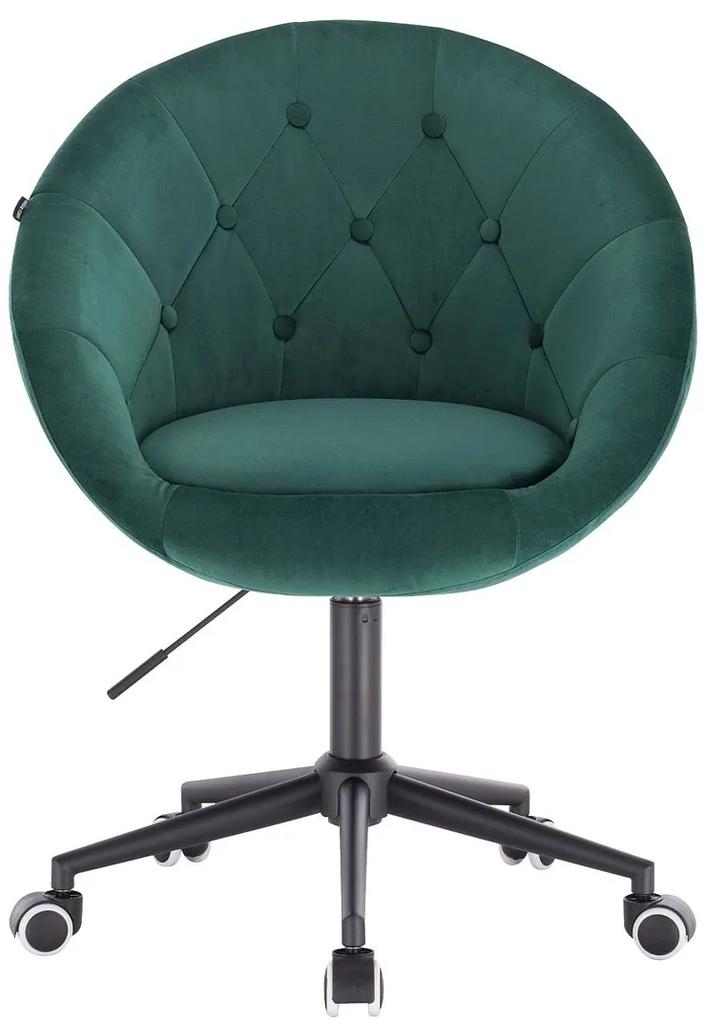 HR8516K scaun Catifea Verde Bază Neagră