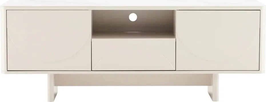 Comoda TV cu blat ceramic SAVOY 150cm alb