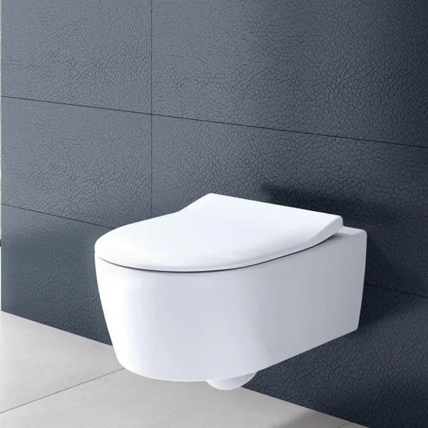 Set complet vas WC suspendat, Villeroy &amp; Boch, Soul si rezervor Geberit, Duofix, cu set de fixare si clapeta Delta 20