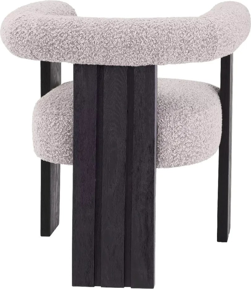 Scaun dining design LUX Percy boucle gri