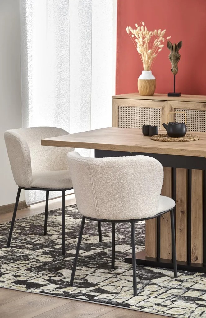 Masa extensibila Lamello stejar artizan/negru L160-210xl90xh76 cm