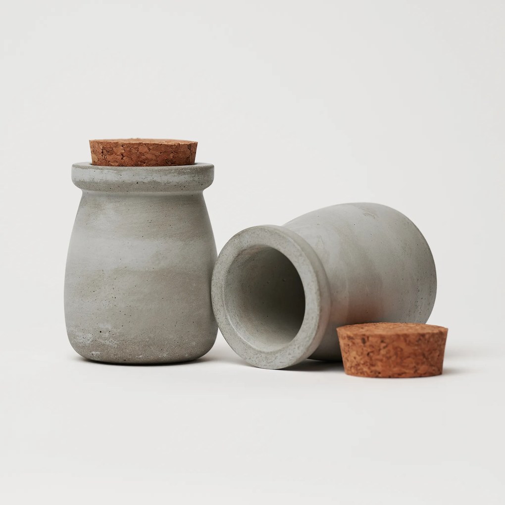 Cutie din beton CAST – Nefertiti – naturală – 8 cm – 4 buc.