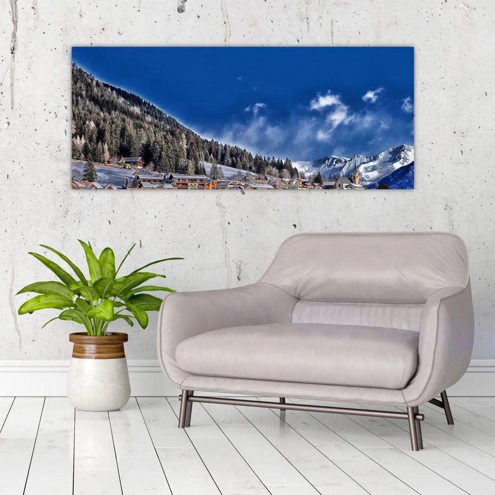 Tablou - Orășel de munte (120x50 cm)