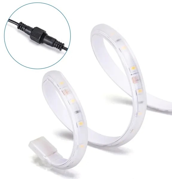 Bandă LED solară dimabilă Aigostar LED/20W/3,2V 20 m 6500K IP65 + telecomandă