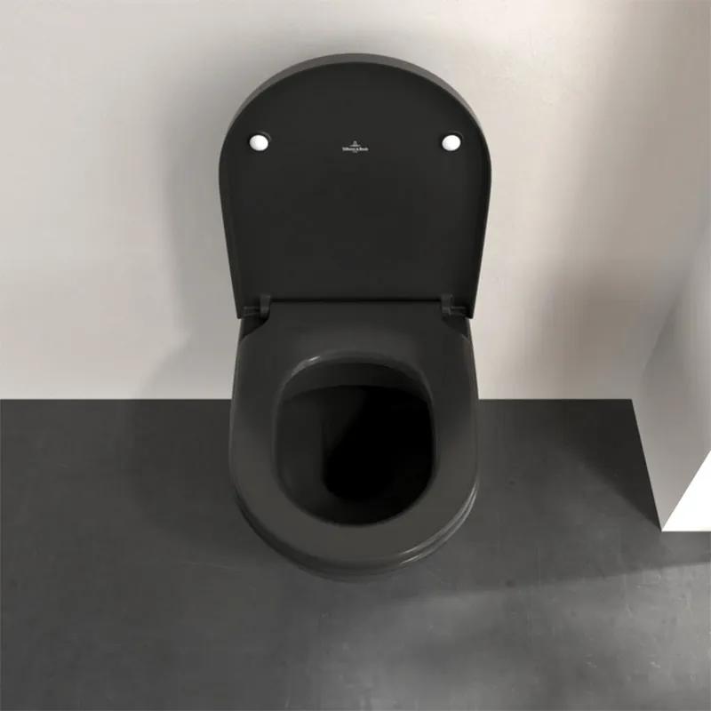 Vas WC suspendat, Villeroy&amp;Boch, Subway 2.0, direct flush, negru mat