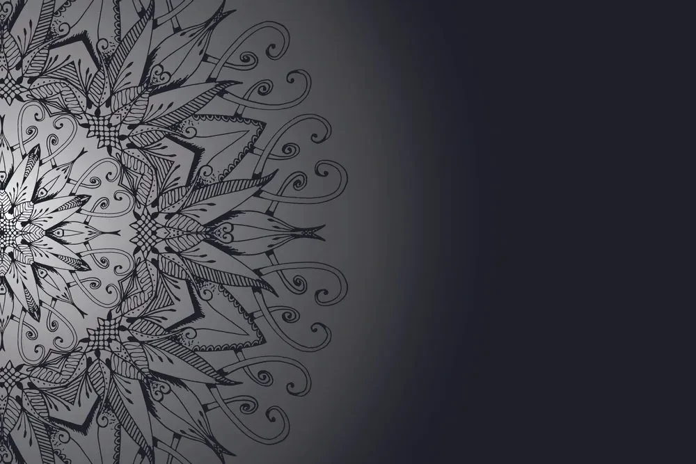Tapet autoadeziv Mandala în design întunecat