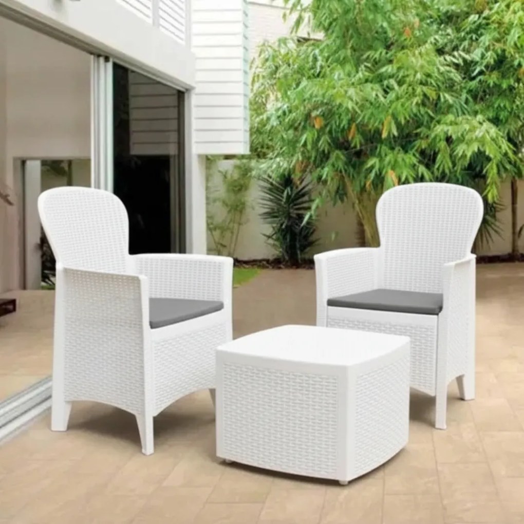 I.P.A.E-Progarden Set de grădină TREE, 3 piese, albă